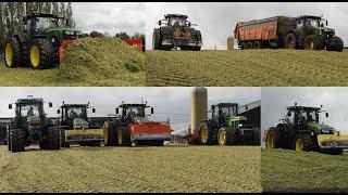 Flink wat John Deere in actie tijdens het inkuilen van de mais bij Melkveebedrijf Vroege Dalen