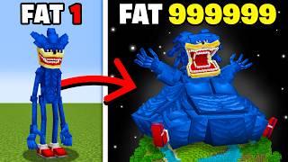 Skinny to FATTEST SHIN SONIC in Minecraft