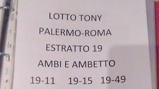 Lotto Tony Rispiega Il Metodo Palermo Roma