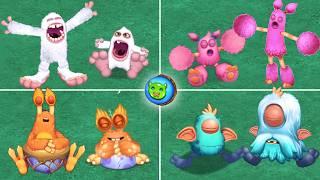 All Monsters Sleeping Animations (My Singing Monsters Dawn of Fire)