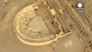 Drone footage of ancient Syria city of Palmyra after ISIL driven out
