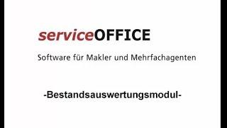 serviceOFFICE - Bestandsauswertungsmodul