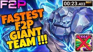 23 sec !!! FASTEST F2P GIANT ABYSS HARD SPEED TEAM !!! NO TESHAR !!! SUMMONERS WAR