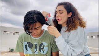 cutting my bestie’s hair + pranking him 