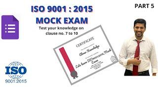 Test Your Knowledge on ISO 9001:2015with Google form link & e-Certificate|Part5|Link In Description