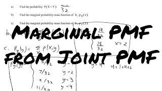Marginal PMF from Joint PMF