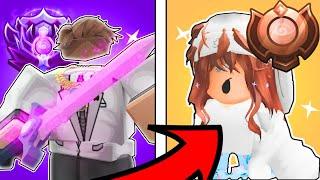 I CARRIED An E-GIRL In Roblox Bedwars...