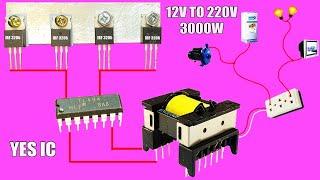 How to make a simple inverter 3000W, IRF3205, creative prodigy #112