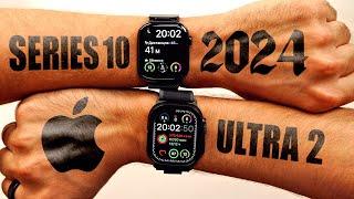 Apple Watch Series 10 vs Ultra 2 Black 2024 - обзор и сравнение новых смарт часов Эпл