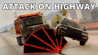 Attack on Highway - BeamNG.drive action movie - Full HD, 60 FPS