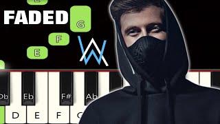 Faded Song  | Alan Walker | Piano tutorial | Piano Notes | Piano Online #pianotimepass #faded