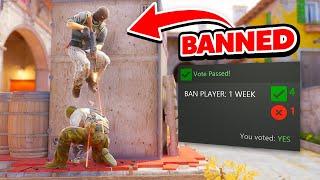 He got INSTANT BANNED...