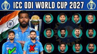 ICC ODI World Cup 2027 Team India Squad | India New Squad World Cup 2027 | Cricket World Cup 2027