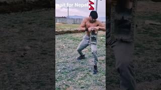 Break the block by hands power of Nepaldesi boy #shorts #kushwahafitness #ytshorts #viralvideo