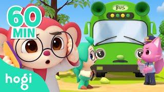 Five Little buses jumping on the road and more! | Compilation | Rhymes for Kids | Pinkfong & Hogi