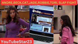 Andre,Beck,Cat,Jade,Robbie,Tori slap FIGHT on Victorious (Part 1)