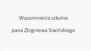 Wspomnienia szkolne p  Siwińskiego