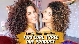 2 Different Curl Types, Same Product: Curly Hair Routine Ft. Kae