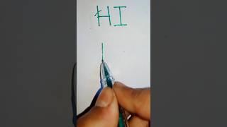 how to draw hi name logo easy #shotrs #viralshorts #logo #hi #name #art