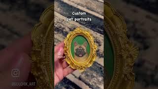 Custom pet portraits by GulchikArt New York and you’ll get a painting process video!