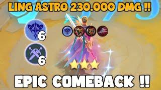 LING ASTRO DAMAGE 230.000 !! EPIC COMEBACK !! MAGIC CHESS GO GO COMBO TERKUAT