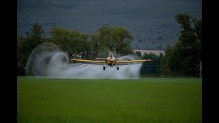 Crop dusting in Idaho