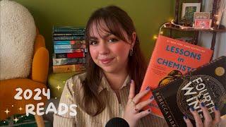 ASMR | Every Book I Read in 2024  (*spoiler-free* + book  triggers & whispering)