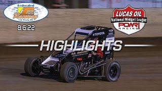 8.6.22 Lucas Oil POWRi National Midget League Highlights from I-55 Raceway