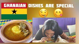 I AM EATING GHANAIAN DISH FOR THE FIRST TIME! NIGERIAN IN GHANA #ghanafood#nigeriansinghana#amazing