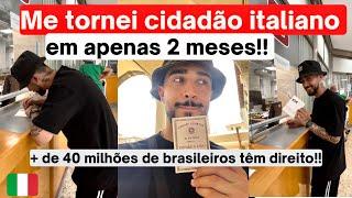 Cidadão Italiano em apenas 2 meses!  | Morar na Itália 2023