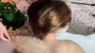 ASMR Soothing Her with Sounds of Winter Massage and Hair Play [ With & Without Rain Sounds]