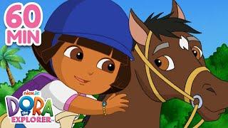 Most Daring Animal Rescues with Dora!   | 1 Hour | Dora the Explorer