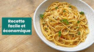 Pâtes à l'ail - Recette facile et économique