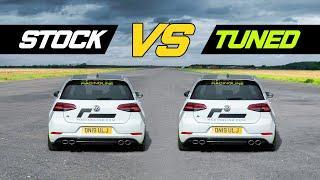 How much faster can a £500 Tune make a VW GOLF R: Stock vs Tuned