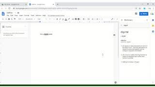 How to use Dictionary in Google Docs