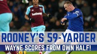 ROONEY SCORES FROM HIS OWN HALF: 59-YARD STRIKE V WEST HAM