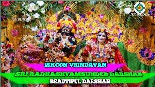 Iskcon Vrindavan today Beautiful Radhashyamsunder sringar Darshan || krishna Balaram mandir ||