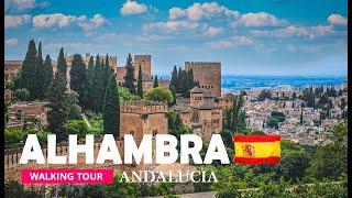 ALHAMBRA Granada Andalusia Spain - Walking tour, history, 4k cinematic