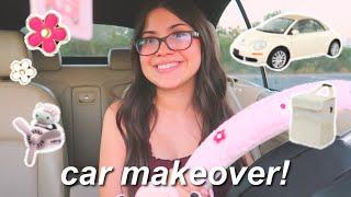 clean + decorate my car with me! *aesthetic makeover*