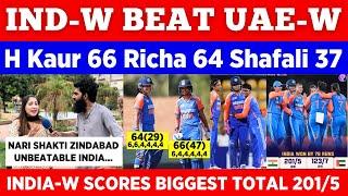 2-2  Another Massive Victory By India Womens vs UAE By 78 Runs || Richa 64 || Pak Girls Reaction