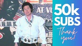 THANK YOU ALL!!! J.R. as ELVIS hits 50,000 SUBSCRIBERS  #youtube #fiftythousand #elvismovie