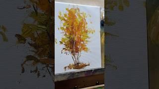Palette knife: Use bold strokes and layered colors for rich texture and depth#oilpainting #tutorial