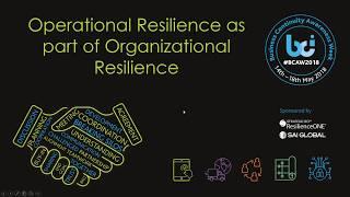 Operational Resilience as part of Organizational Resilience