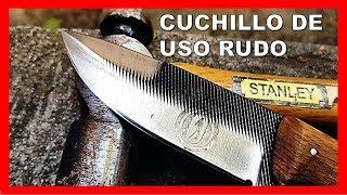 CUCHILLO hecho con una LIMA *** El mejor cuchillo artesanal de bajo costo ***