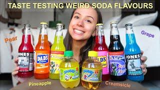 TASTE TESTING WEIRD SODA FLAVOURS | Nicole Ann