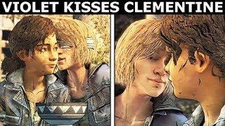 Violet Kisses Clementine - Ending Scene - The Walking Dead Final Season 4 Episode 4