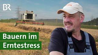 Mähdrescher im Einsatz: Feuchtigkeit messen bei Weizen und Ernte Stress | Unser Land | BR