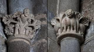 Le Dorat collegiate church sculpted capitals