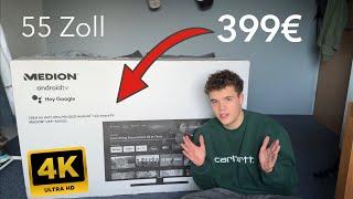 Der GÜNSTIGSTE 4K 55 Zoll QLED Fernseher!! // Medion LIFE X15533 - Review