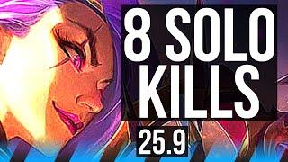 KATARINA vs IRELIA (MID) | 8 solo kills, 54k DMG, Godlike | EUW Diamond | 25.9